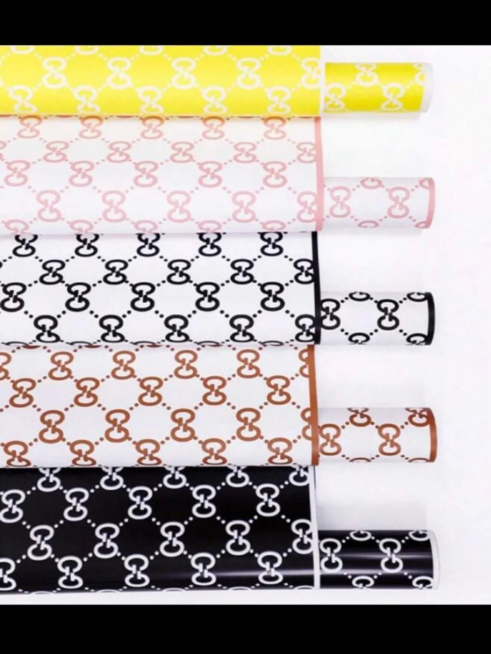 White & Black Luxury GG Print Gift Wrapping Paper